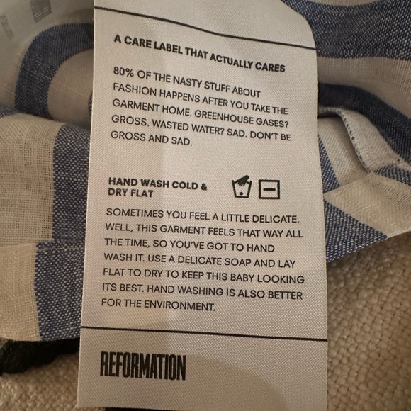 Reformation linen button down dress size medium - Picture 7 of 13